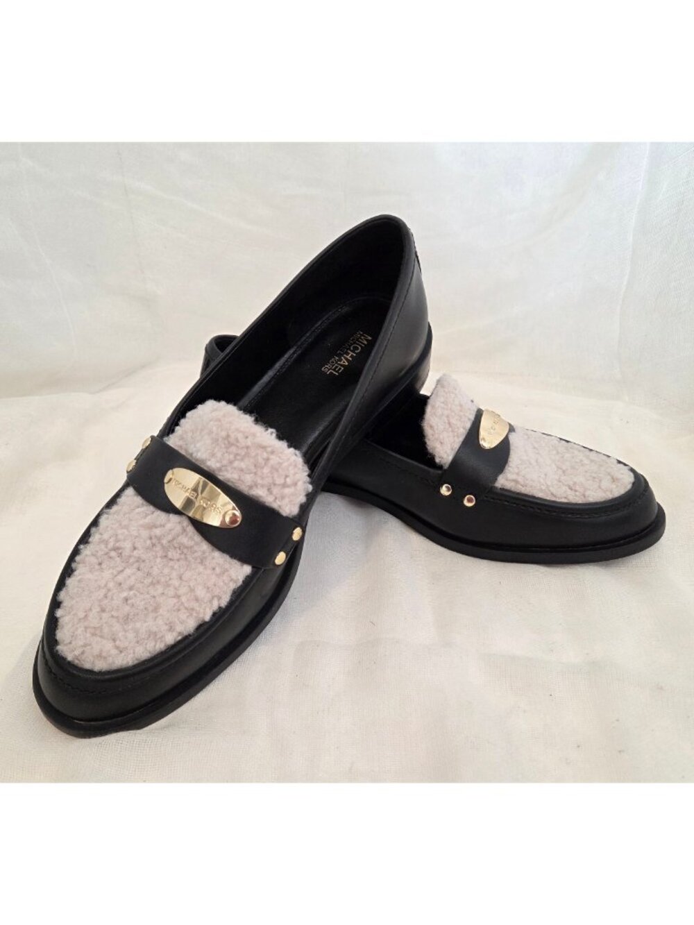 Michael Kors Finley Shearling Leather Loafers 9M